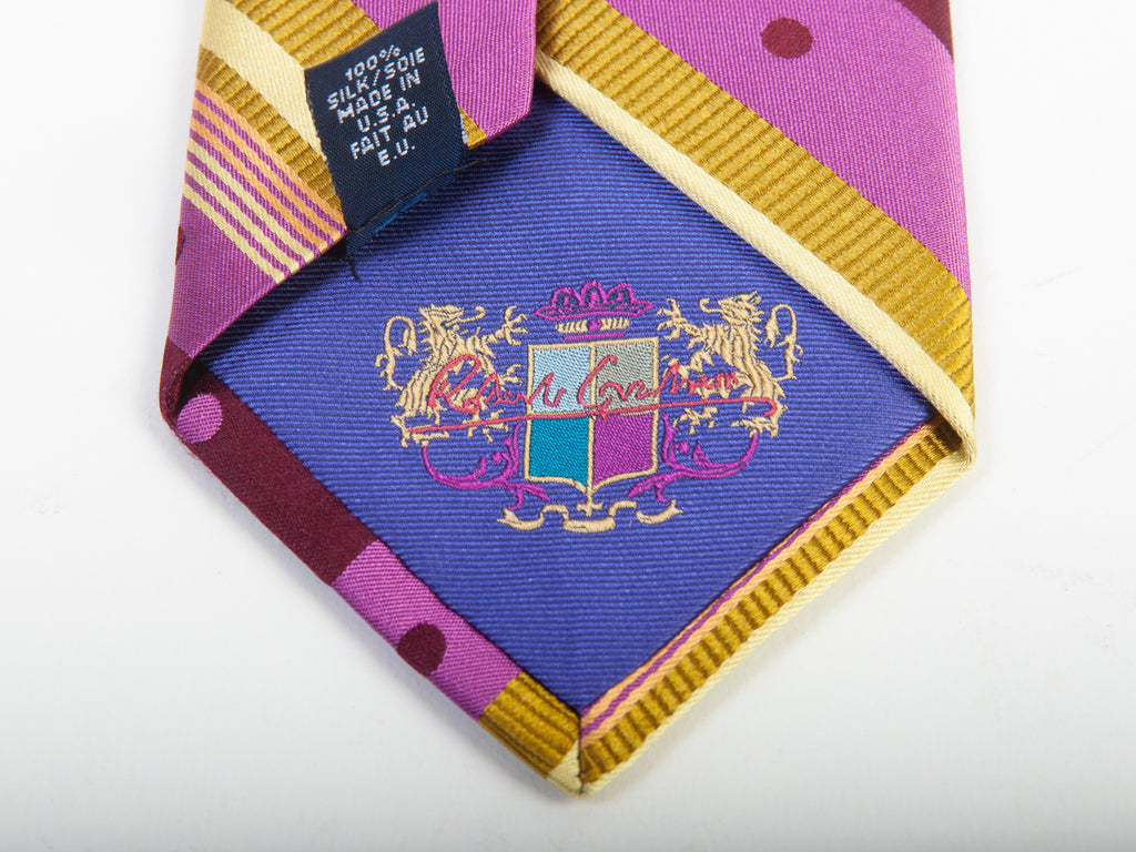 Robert Graham Pink Patterned Stripe Tie