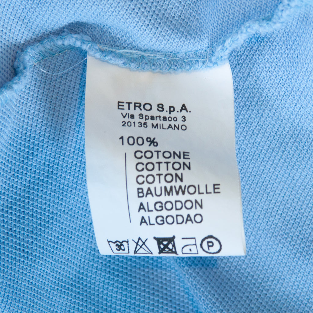 Etro Light Blue Polo Shirt