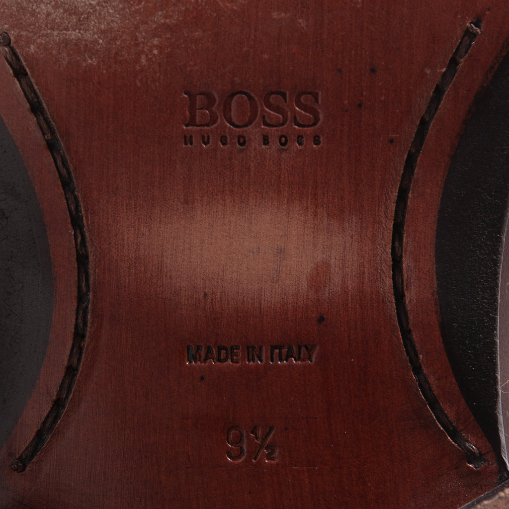 Hugo Boss Dark Brown Cap Toe Oxfords