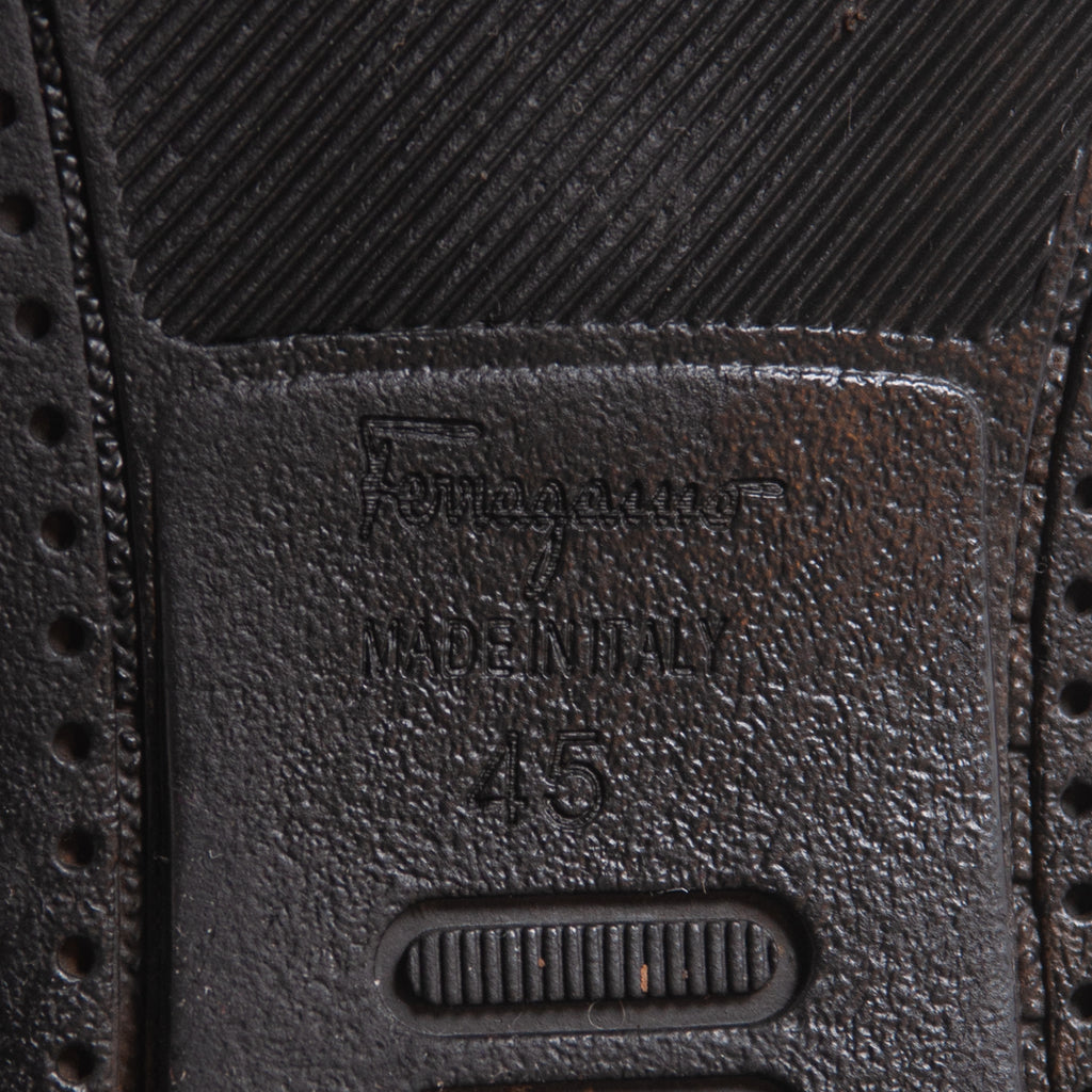 Salvatore Ferragamo Black Leather Loafers