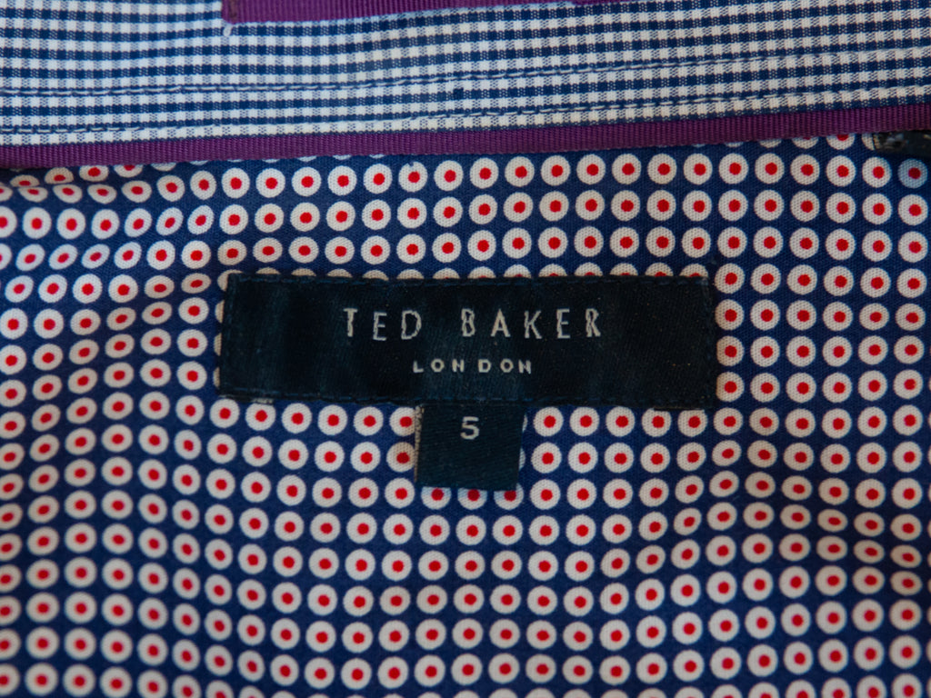 Ted Baker Blue Print Yurtamp Short Sleeve Shirt