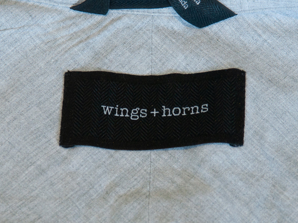 Wings + Horns Grey Button Down Shirt