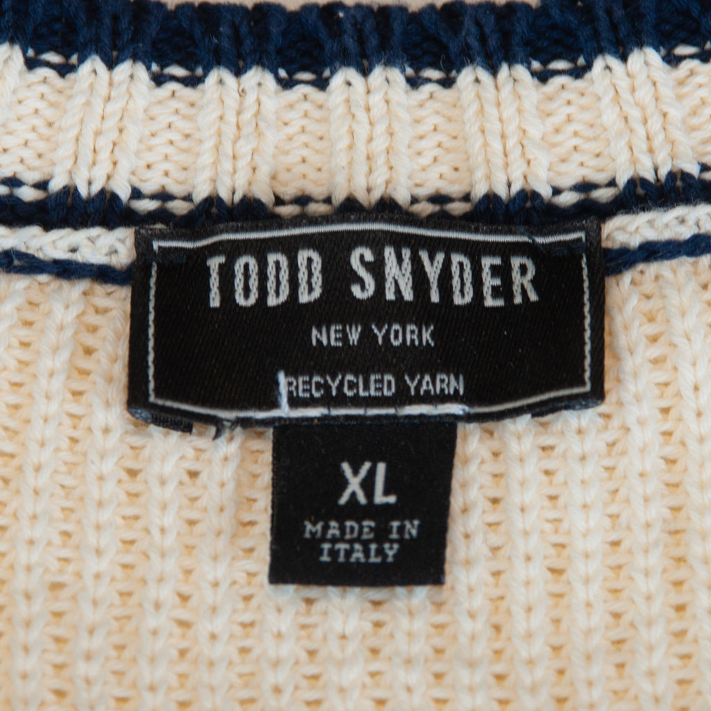 Todd Snyder Ivory Tennis Sweater