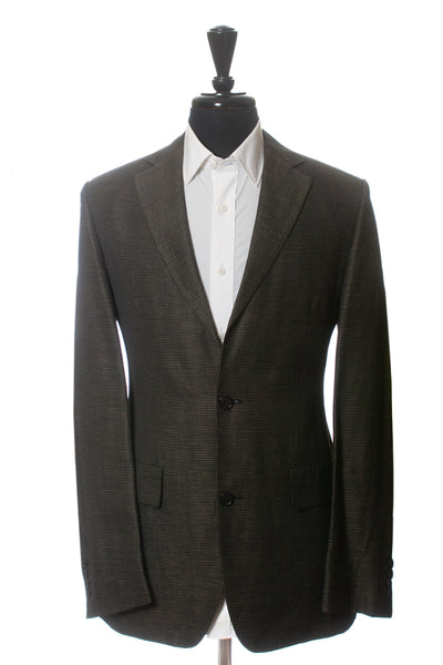 Hugo Boss Golden Brown on Black Micro Check Maxwell Blazer