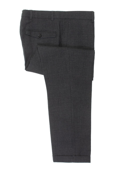 Burberry Prorsum Grey Houndstooth Wool Cuffed Trousers