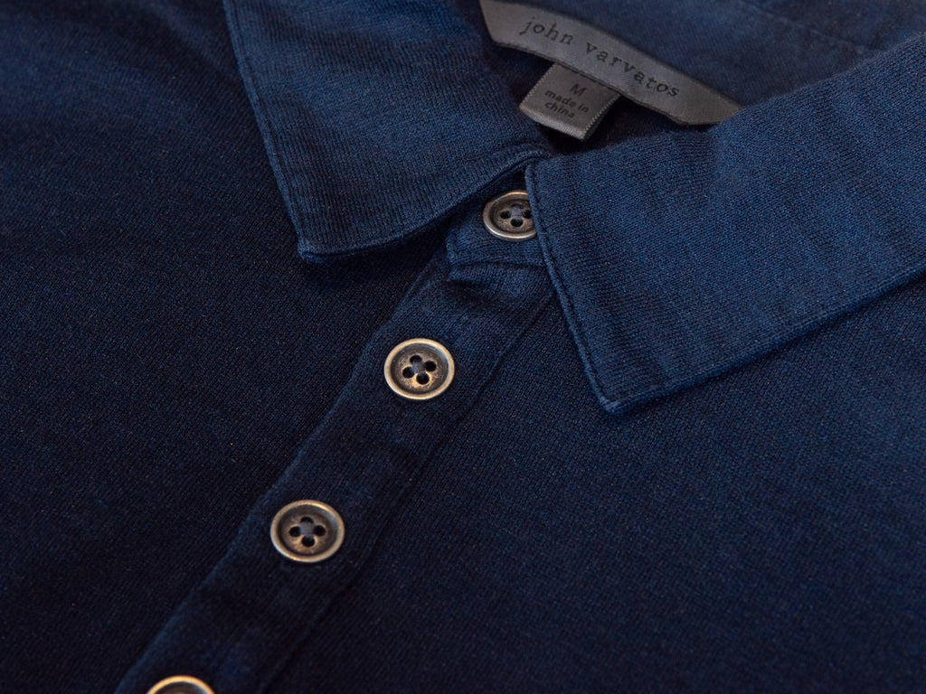 John Varvatos Navy Blue Polo Shirt