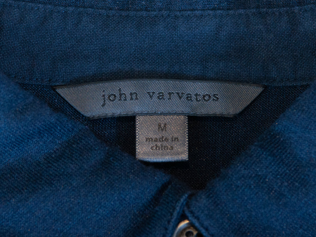 John Varvatos Navy Blue Polo Shirt