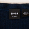 Hugo Boss Dark Blue Slim Fit Cardigan Sweater