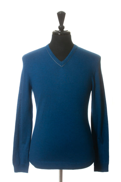 Hugo Boss Royal Blue Slim Fit V-Neck Sweater