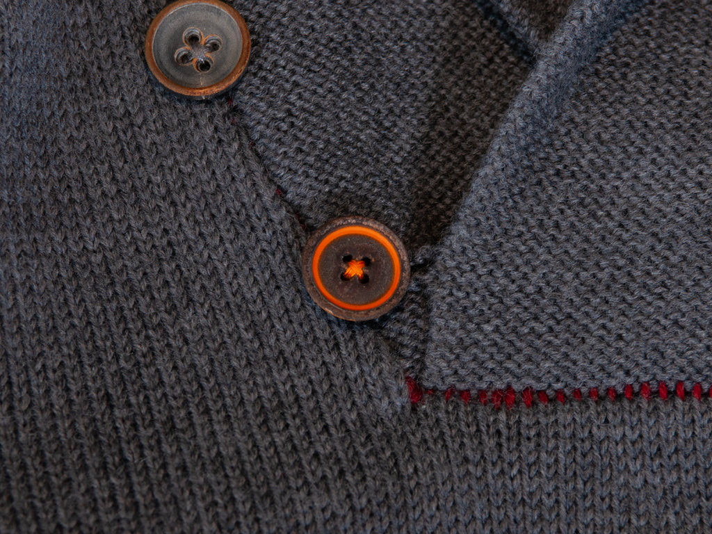 Hugo Boss Grey Shawl Collar Sweater