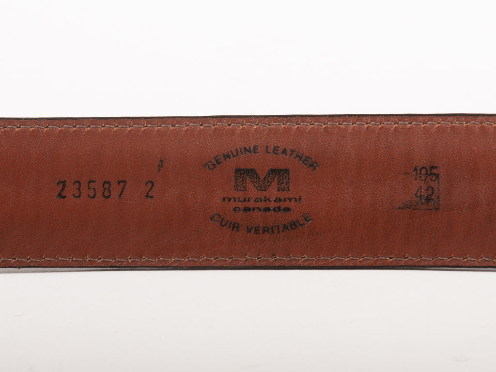 Murakami Dark Brown Leather Belt