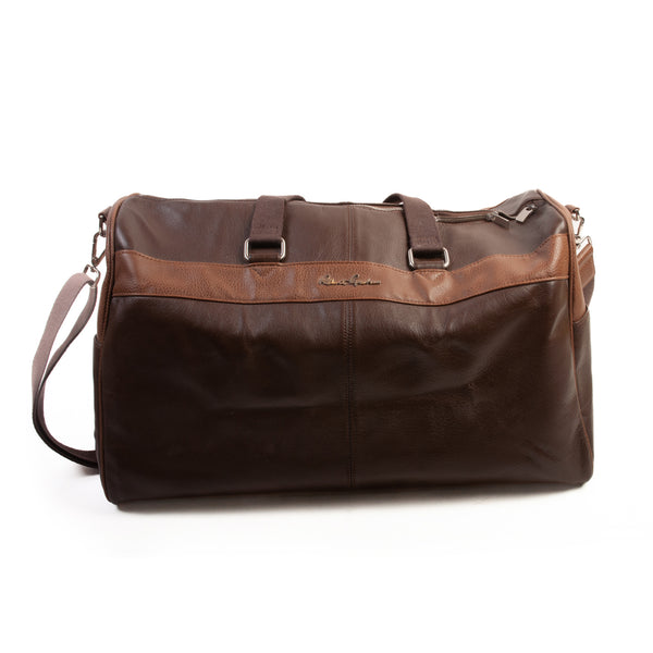 Robert Graham Brown on Brown Leather Duffle Bag