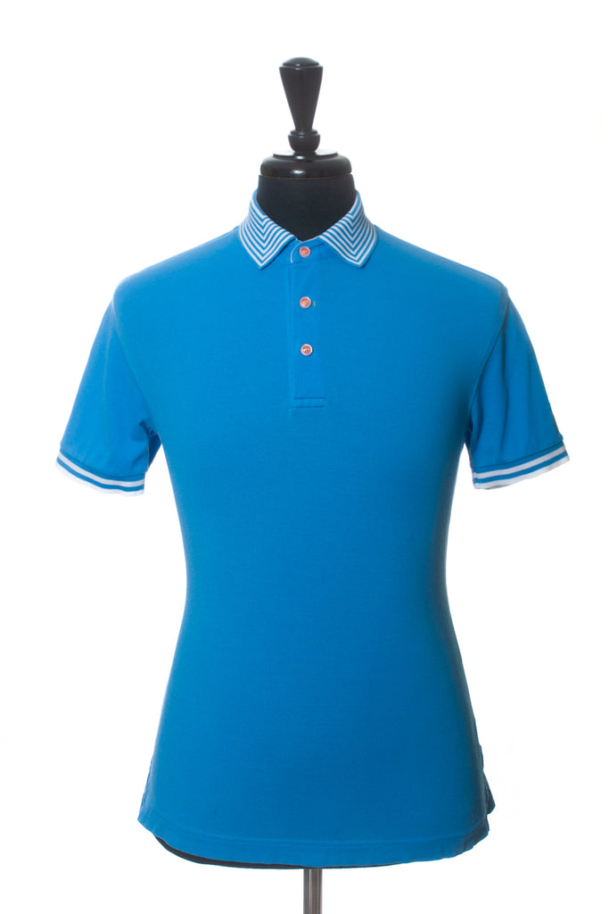Robert Graham Blue Tailored Fit Polo Shirt