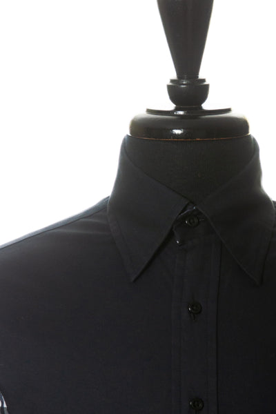 Grosvenor London Check Accented Black Shirt