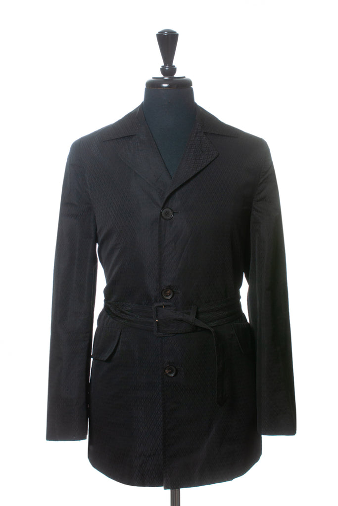 Valentino Black Silk Blend Coat