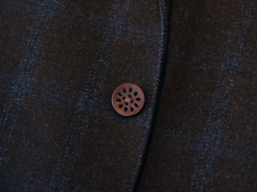 Scott James Navy Blue On Charcoal Grey Windowpane Blazer