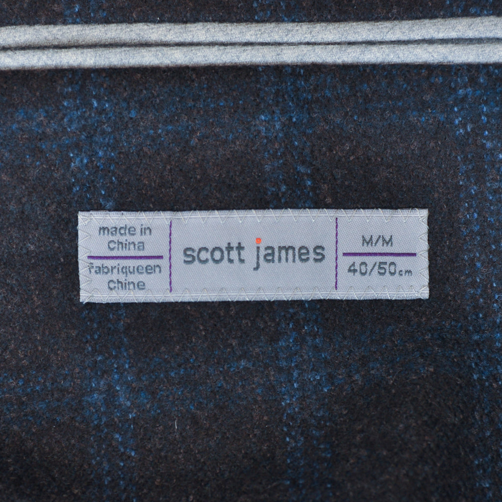 Scott James Navy Blue On Charcoal Grey Windowpane Blazer