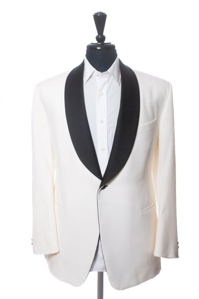 Sam Abouhassan Ivory Shawl Collar Dinner Jacket