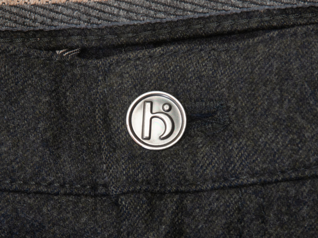 Hiltl Dark Grey Flannel 5-Pocket Pants