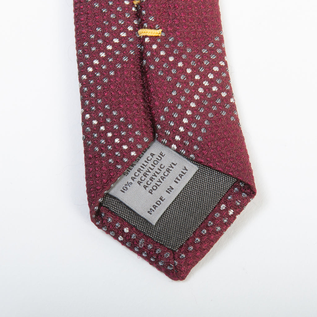 Canali 1934 Wine Red Textured Check Tie