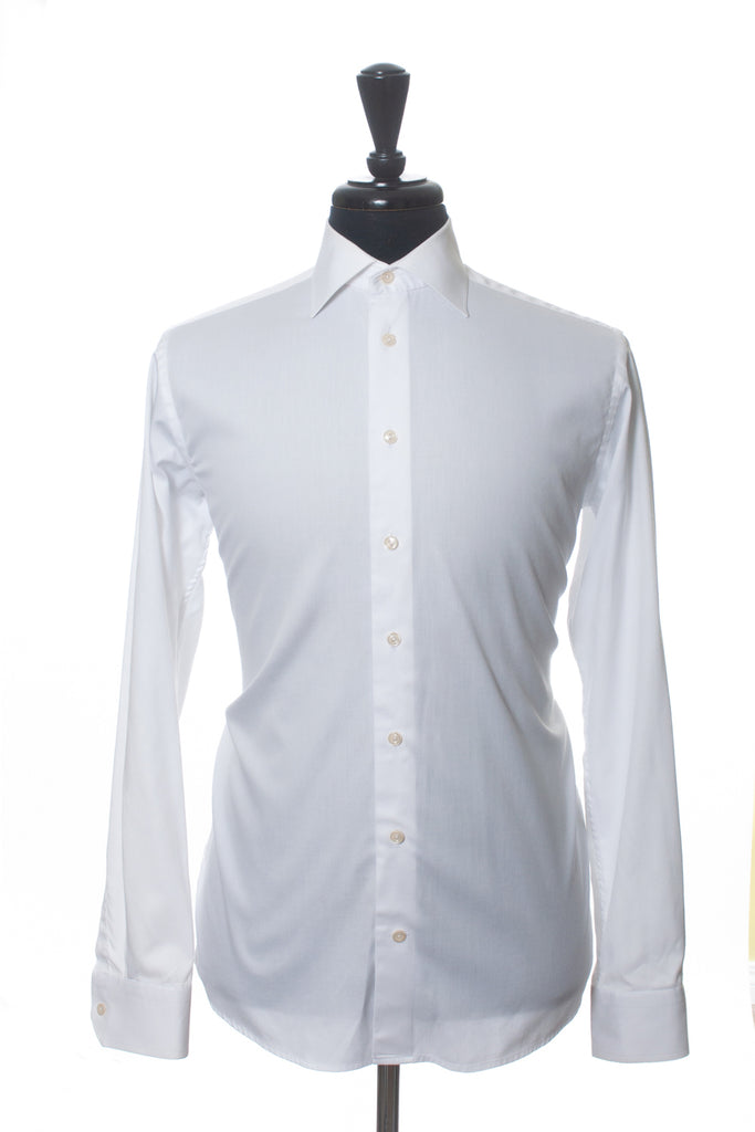 Emmanuel Berg White Modern Fit Dress Shirt