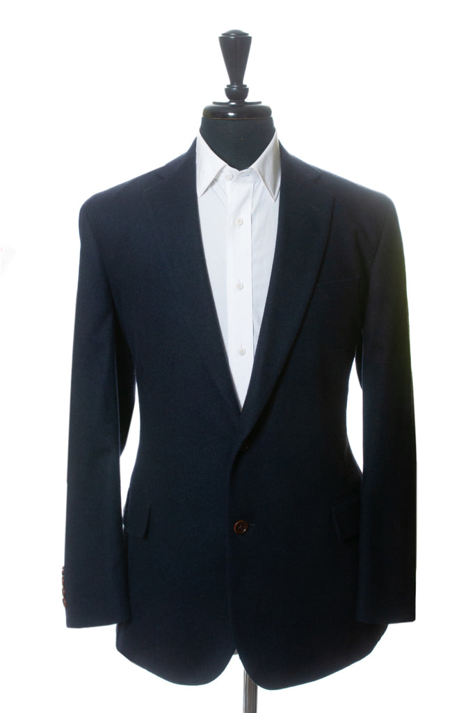 Brooks Brothers Navy Blue Cashmere Blend Flannel Regent Blazer
