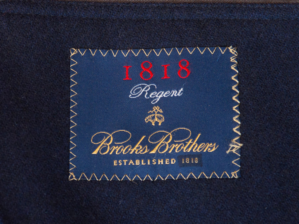 Brooks Brothers Navy Blue Cashmere Blend Flannel Regent Blazer