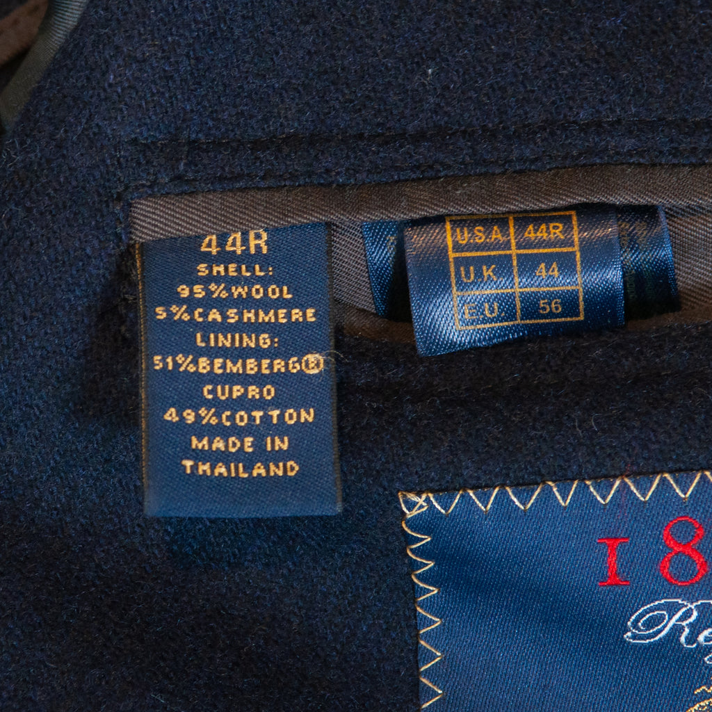 Brooks Brothers Navy Blue Cashmere Blend Flannel Regent Blazer