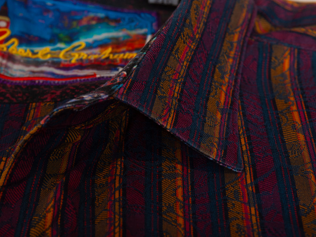 Robert Graham Brown on Navy Striped Classic Fit Shirt