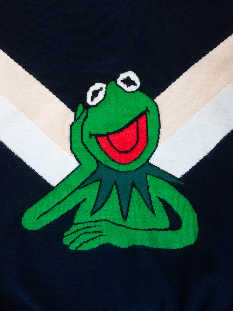 Sandro X The Muppet Show Navy Kermit Sweater