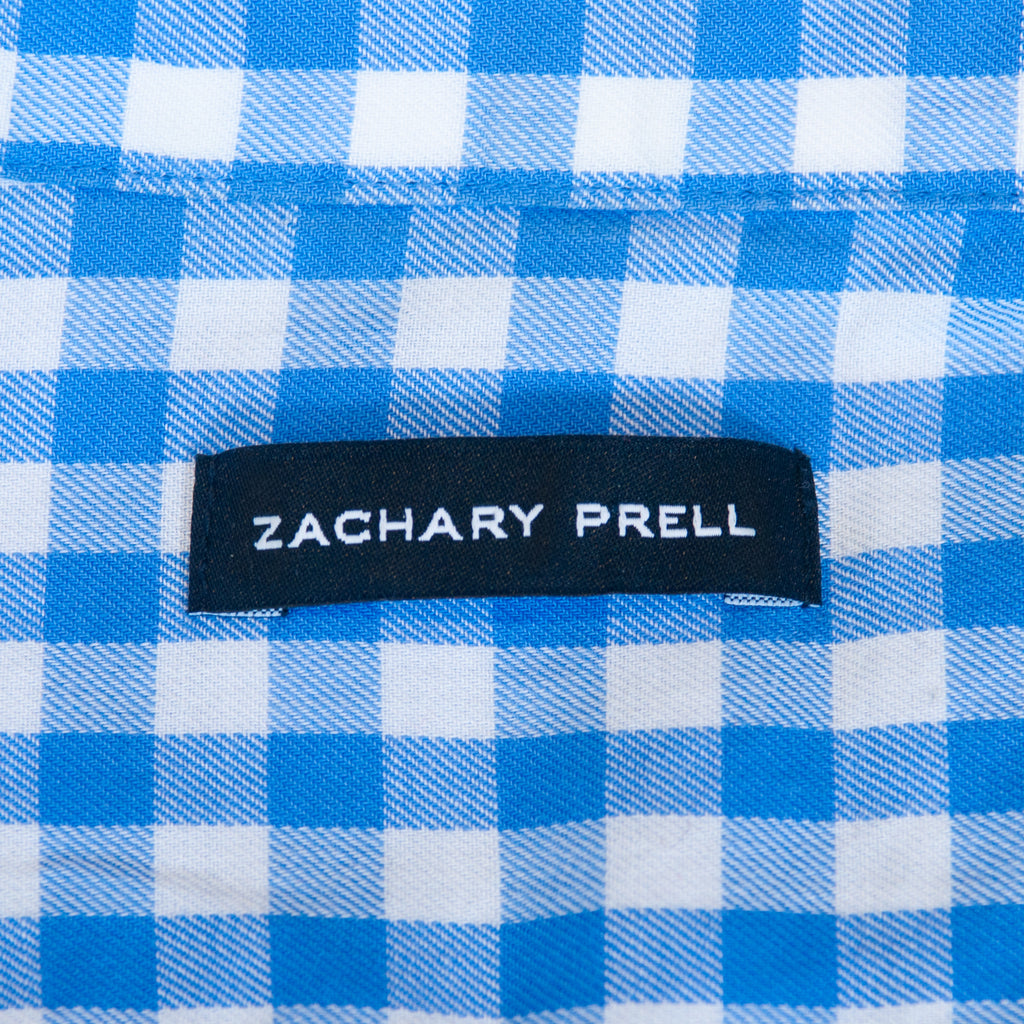 Zachary Prell Blue Check Short Sleeve Shirt