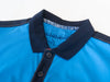 Napariji Light Blue Color Block Elock Polo Shirt