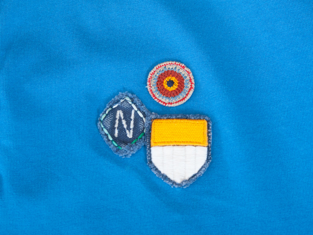 Napariji Light Blue Color Block Elock Polo Shirt