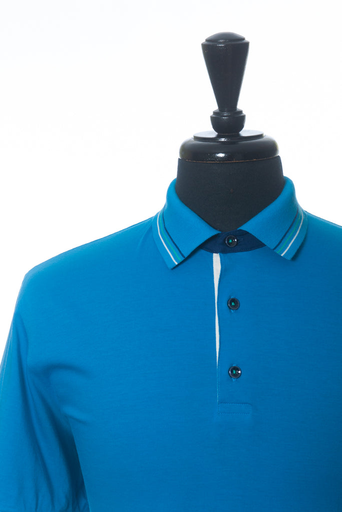 Robert Graham Blue Polo Shirt