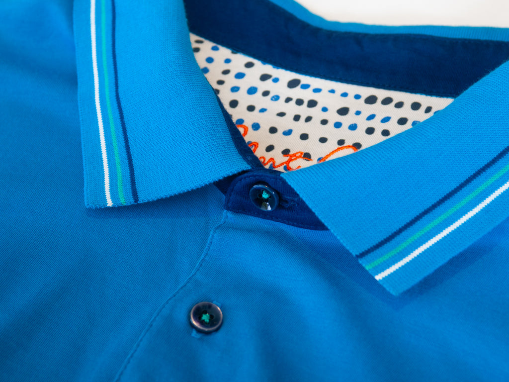 Robert Graham Blue Polo Shirt