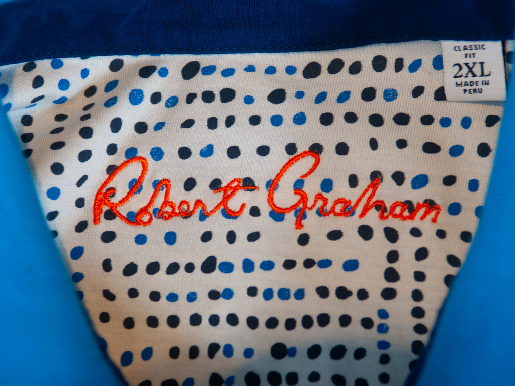 Robert Graham Blue Polo Shirt