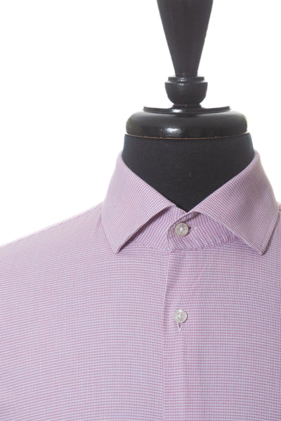 Hugo Boss Red Weave Regular Fit Stretch Shirt