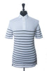 RLX Ralph Lauren White Striped Moisture Wicking Polo Shirt