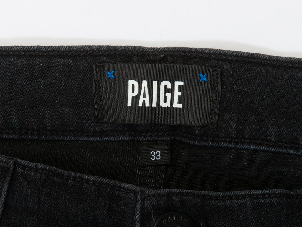 Paige Washed Black Lennox Jeans