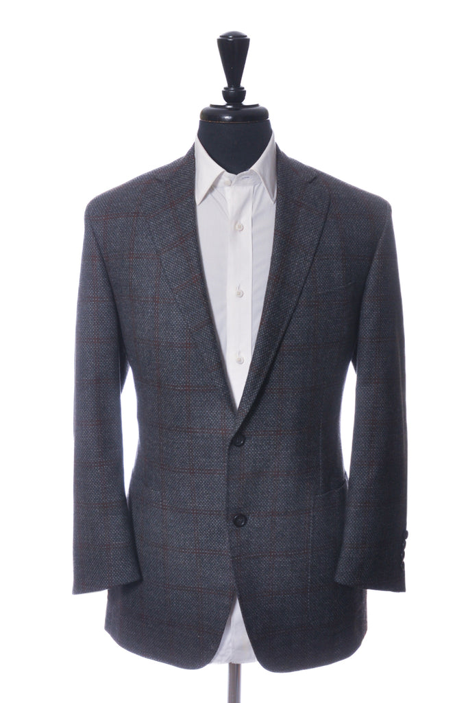 Canali Kei Grey Check Blazer
