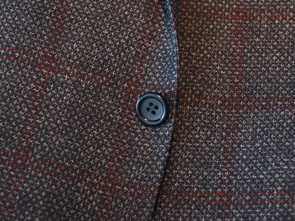Canali Kei Grey Check Blazer