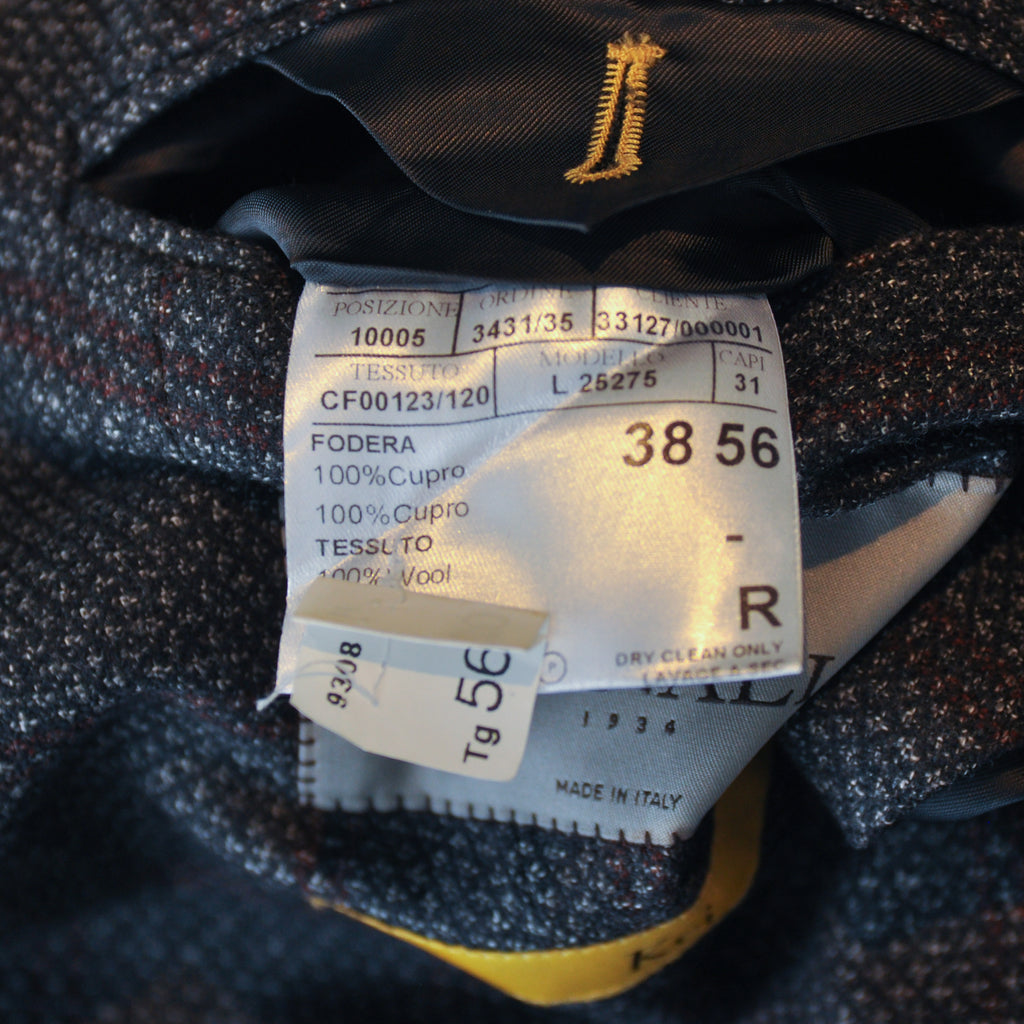 Canali Kei Grey Check Blazer