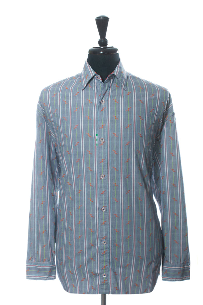 Robert Graham Grey Striped Shirt