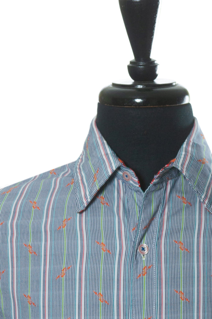 Robert Graham Grey Striped Shirt