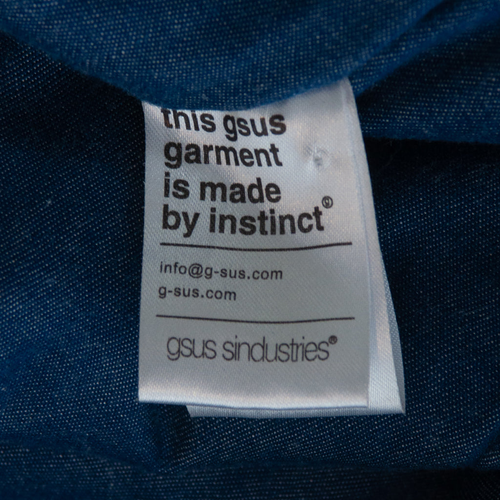 Gsus Sindustry Grey Wool Blend Overcoat