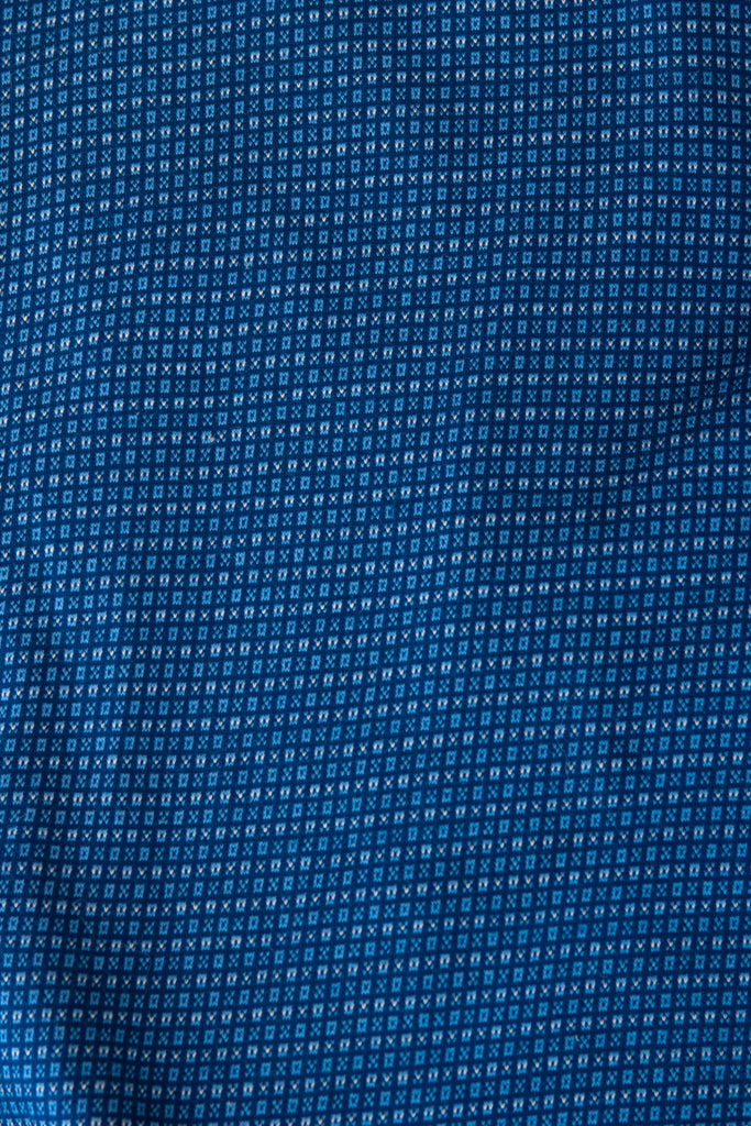 Robert Graham Blue Geometric Weave Jersey Classic Fit Shirt