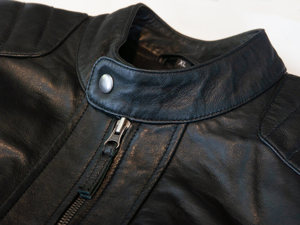 Exmore Black Leather Motorcycle Jacket