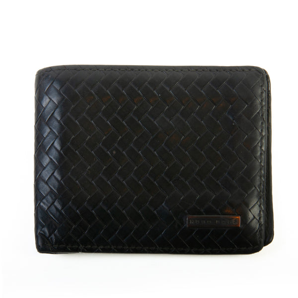 Hugo Boss Black Woven Leather Wallet