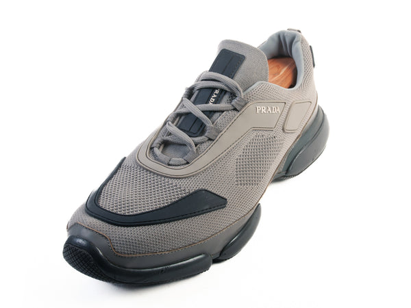 Prada Grey Luna Rossa Knit Sneakers