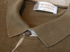 Brunello Cucinelli Green Linen Blend Knit Polo Shirt